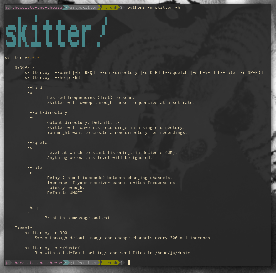 help page screenshot